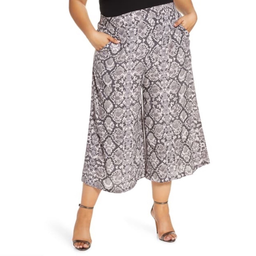 New Leith Easy Cropped Pants in Marble Snakeskin